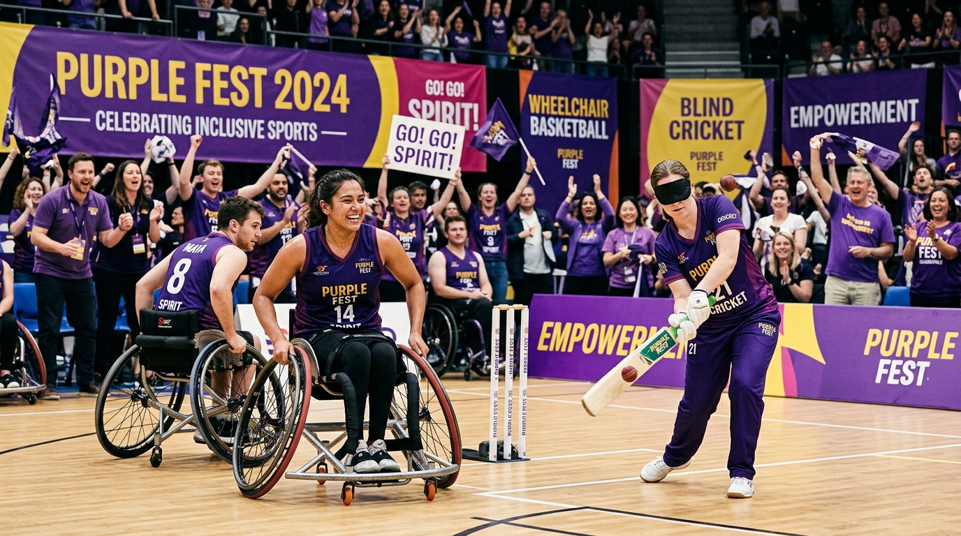 Inclusive blind cricket and wheelchair basketball tournament